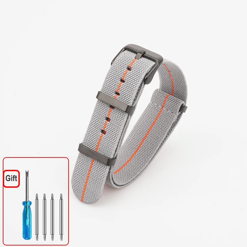 Waschbares elastisches Nylon-Uhrenarmband für Seiko 60s French Troops Parachute Bag Nato Strap 18 mm 20 mm 22 mm wasserdichtes Outdoor-Armband