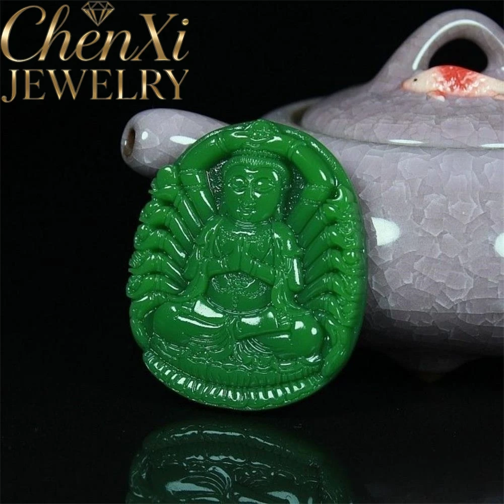 

High-end Hetian Jade Thousand-handed Avalokitesvara Pendant Luxury Quality Fashion Fine Jewelry Exquisite Elegant Charms Amulets