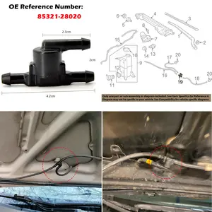 Windschutzscheibenventil, Kein Rückgaberlungs -Kit für Toyota Camry Hilux Corolla Avensis Prius Scion 8532126020 8532128020 6 Hauptverkäufe Hilux -Zubehör 2013 - №6