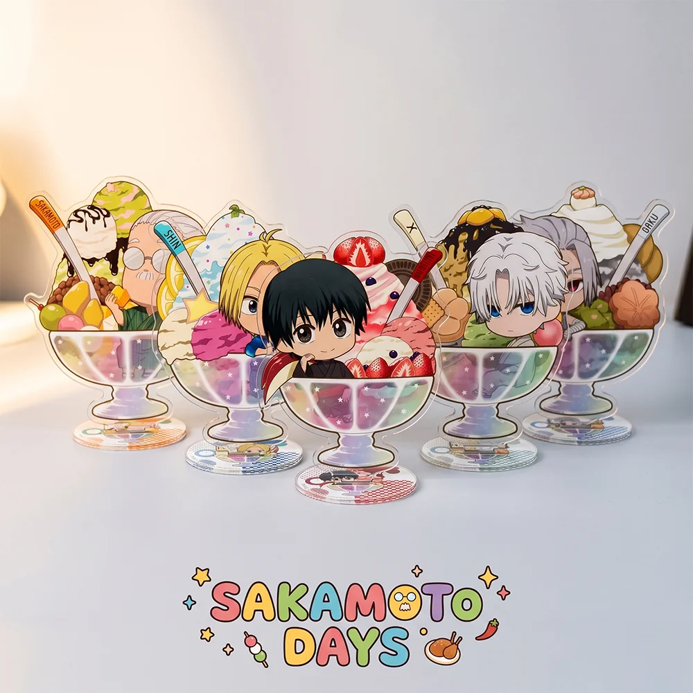 Anime SAKAMOTO DAYS Chibi Sweets Ver 10CM Double Sided Acrylic Stand keychain Anime Stand Shin Nagumo Decor Festival Souvenir