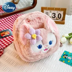 Disney LinaBell Stitched Plush Shoulder Bag Cartoon Cute Plush Handbag Large Capacity Fashion Trendy Women's Messenger Bag