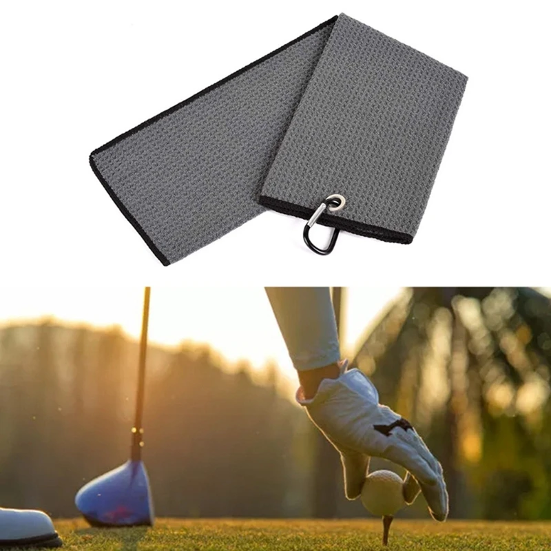 15.7X23.6Inch,5 Pack Soft Fiber Towels Strong Water Absorption Towels With D Clip For Golf Lovers Golf Accessories