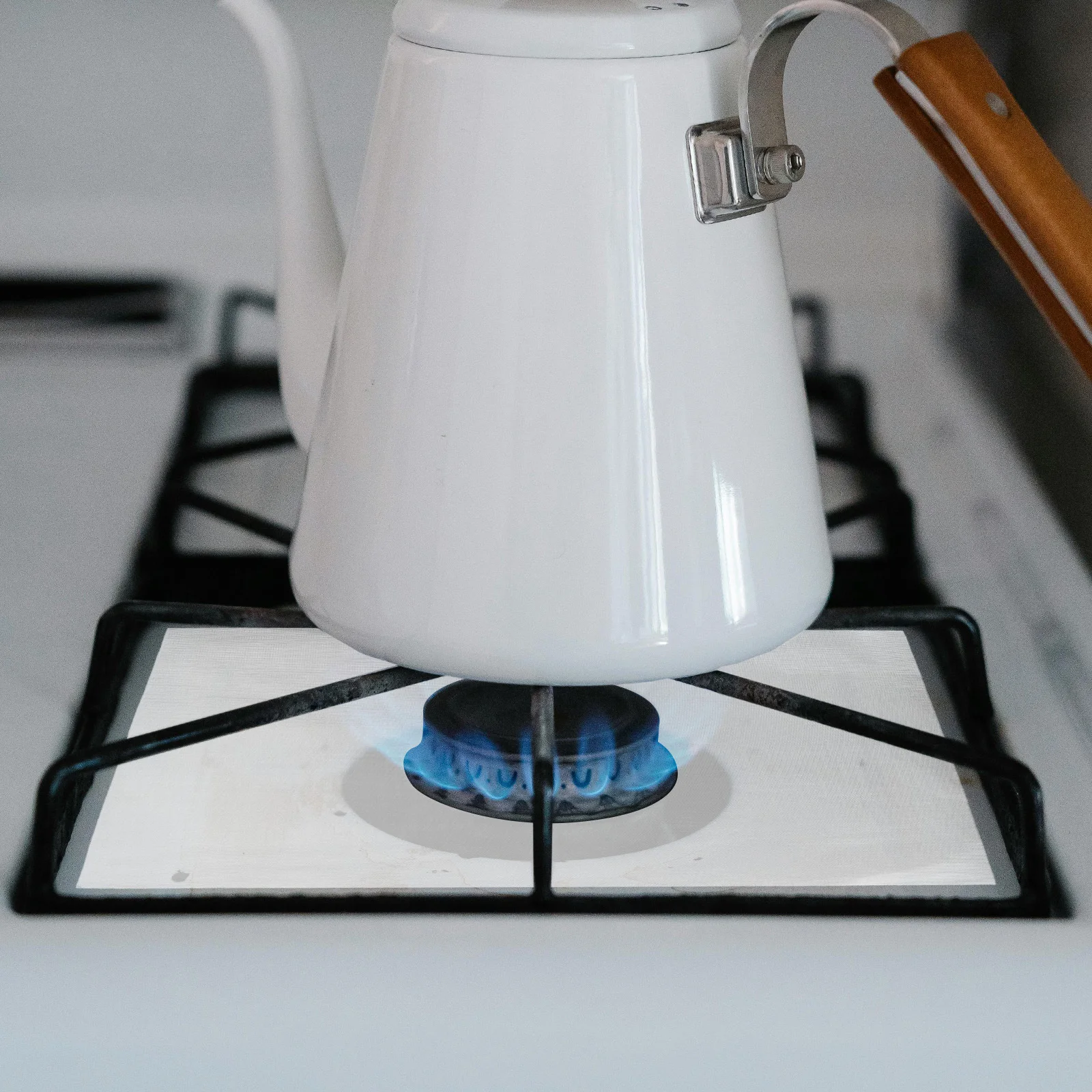 

6 шт. серебряный вкладыш для газовой плиты из стекловолокна с антипригарным покрытием из ПТФЭ, многоразовый для ресторанов и домашнего использования, вкладыш для газовой плиты