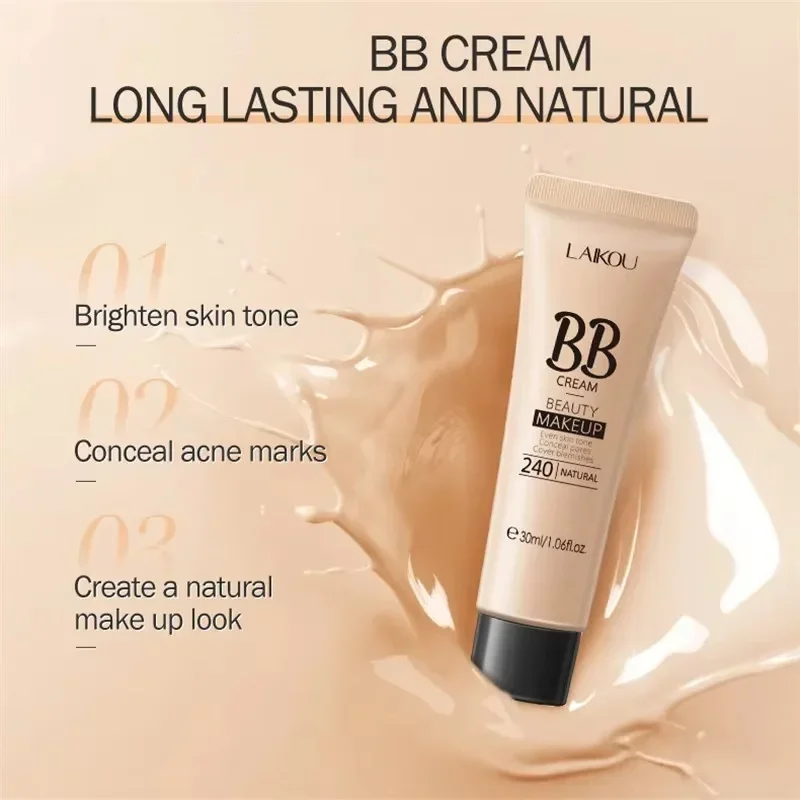 Correttore opzionale a 8 colori BB Cream 30ml Correttore viso naturale Primer BB Cream Illumina anche il tono della pelle Fondotinta liquido