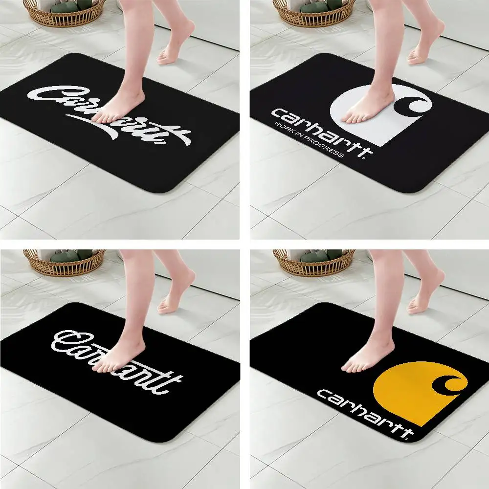 C-CarharttS-S Bedside Floor Mat Bathroom Absorbent Mat Simple Door Dirt-resistant Mat Home Kitchen Mat Foot Mat Entry Mat