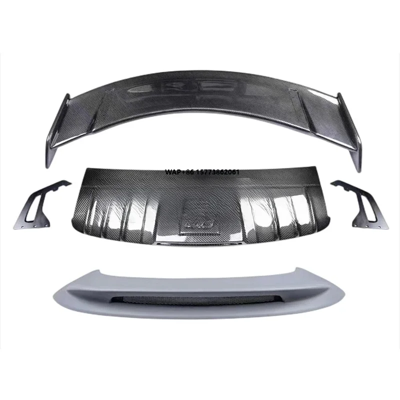 

High Glossy Half Carbon Fiber GT3 Style Double Deck Rear Trunk Wing Spoilers for Por 911-992