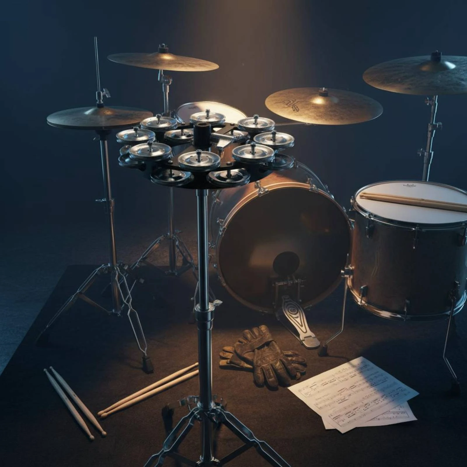Drum Cymbal Effect Bell Easy to Install Cymbal Shaker Loop Music Accessory for Drummers, Practice Room