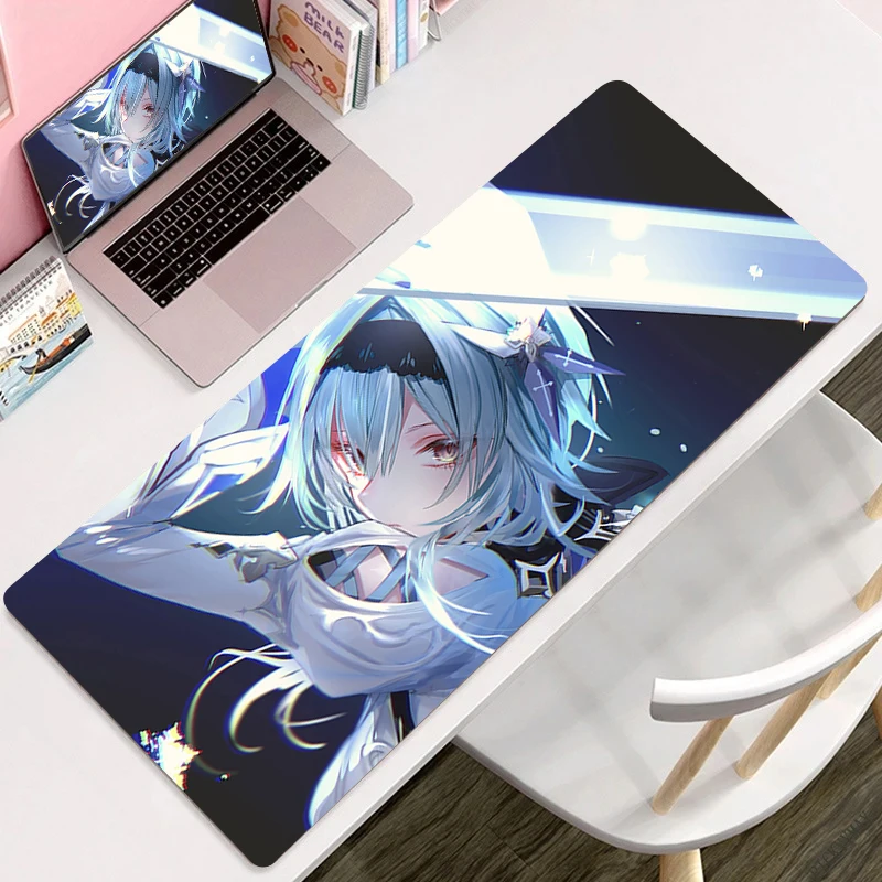 Eula Lawrence Genshin Impacto Anime Mousepad, Impressão HD, Desenhos Animados, Girl Desk Mat, Jogos De Teclado, Mouse Pad Macio, Laptop, Tapete Kawaii