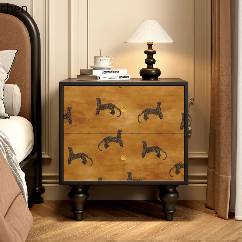 YFY 원목 빈티지 수납장 침실 침대 옆 거실 서랍장 다기능