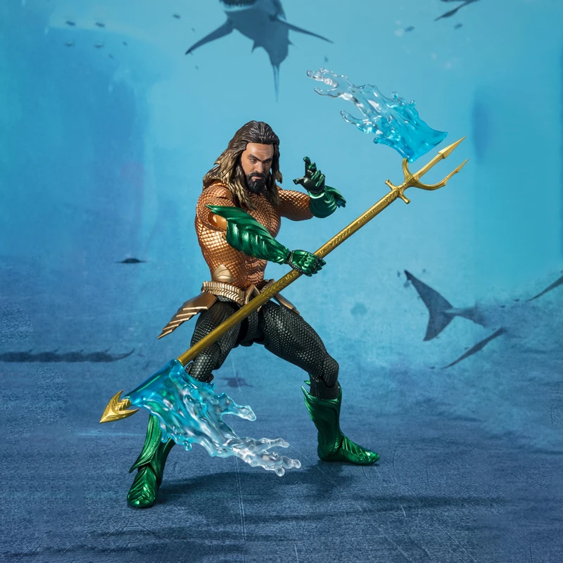 Bandai Original Genuine Figure Aquaman and the Lost Kingdom Model Kit SHF Aquaman Collection Model Action Figure for Boys Toys