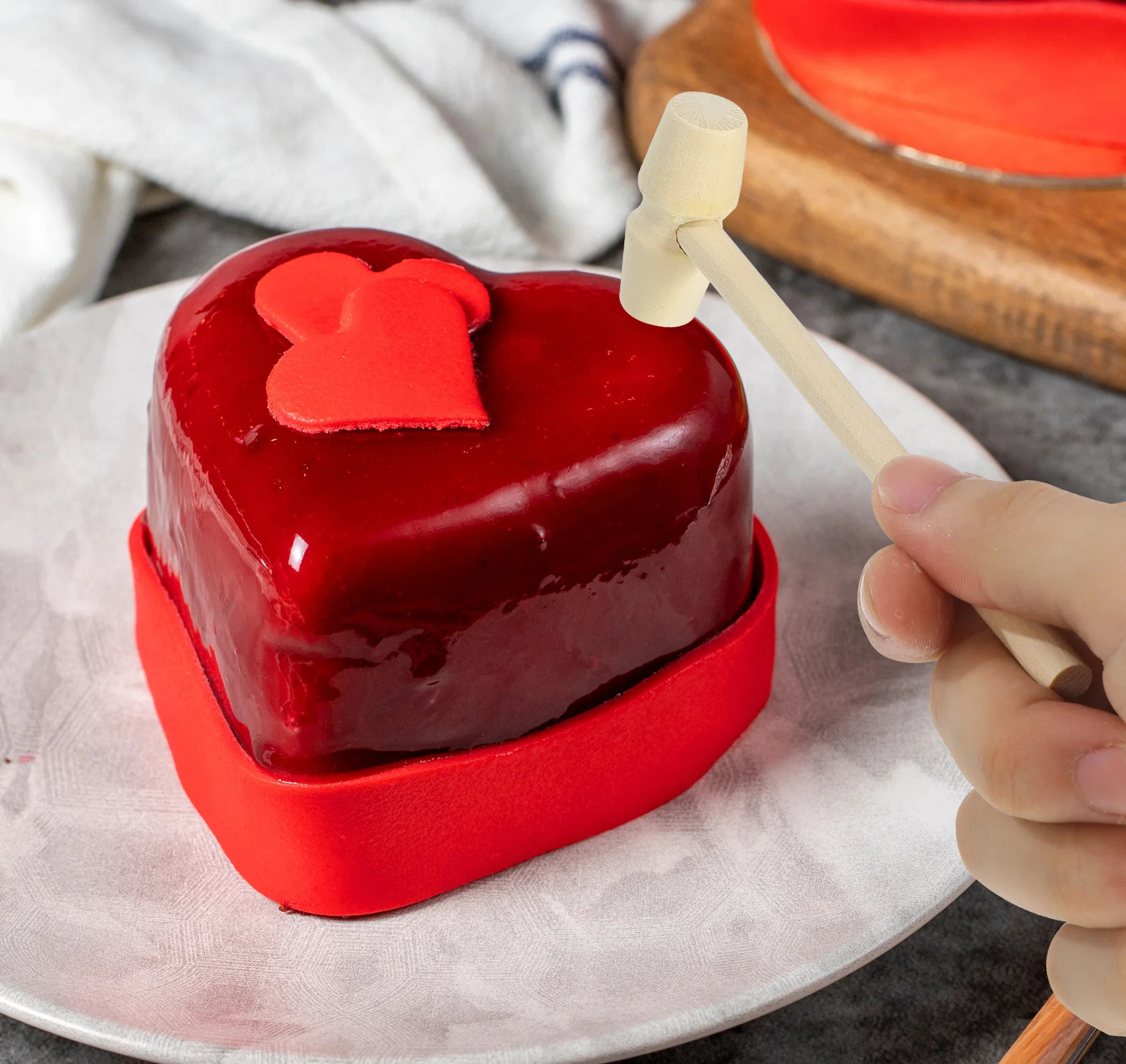 

20pcs Mini Hammer Mallet Pounding For Babies Beat Hand Eye Coordination Development Wood Beat