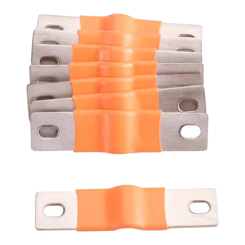 DTB7 8Pcs High-Grade Nickel-Plated Copper Bus Bars for Solar Power 74mm Lifepo4