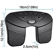 Lekato Wireless Page Turner Silent Foot Pedal Bluetooth Page Turner Pedal Usb Rechargeable for Ipad Iphone Tablet Laptop