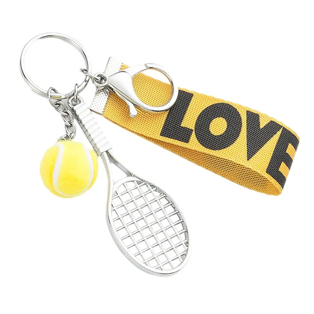 Mini Tennis Racket 3D Racquet Exquisite Lightweight Alloy Novelty Cute Sport for Sports Gift Tennis Player Team Lovers