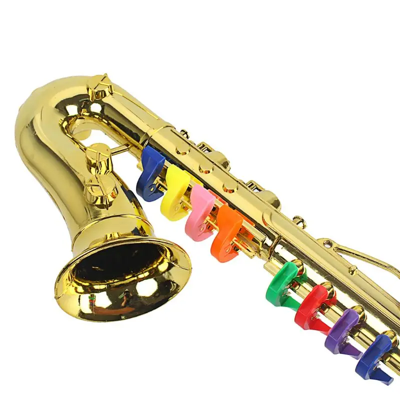 Juguete instrumento musical juguete trompeta saxofón para niños, mini saxofón aprendizaje musical