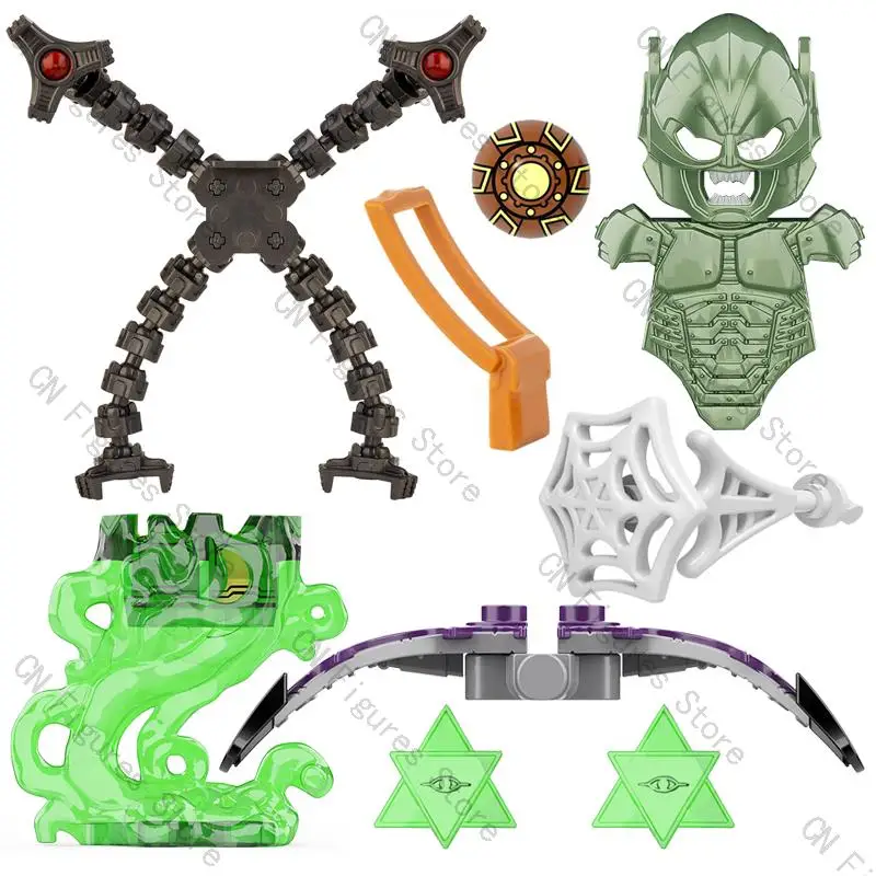 XP419-426 Hero Movie Action Figure DIY Weapons Building Blocks Creativity Accessories MOC Bricks Toys For Children Gift KT1055