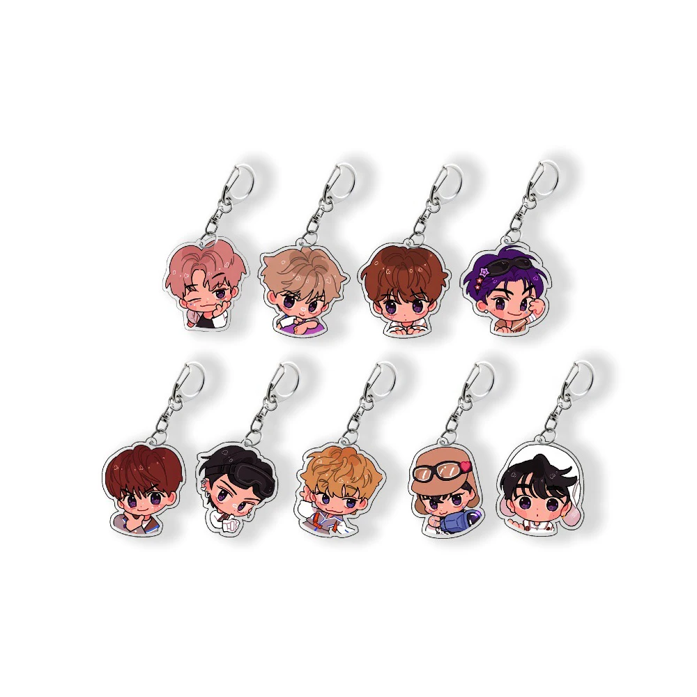 Kpop ZB1 Cute Cartoon Keychain Fashionable Keyring Bag Pendant ZEROBASEONE Member ZHANGHAO HANBIN MATTEW Fans Accessories Gift