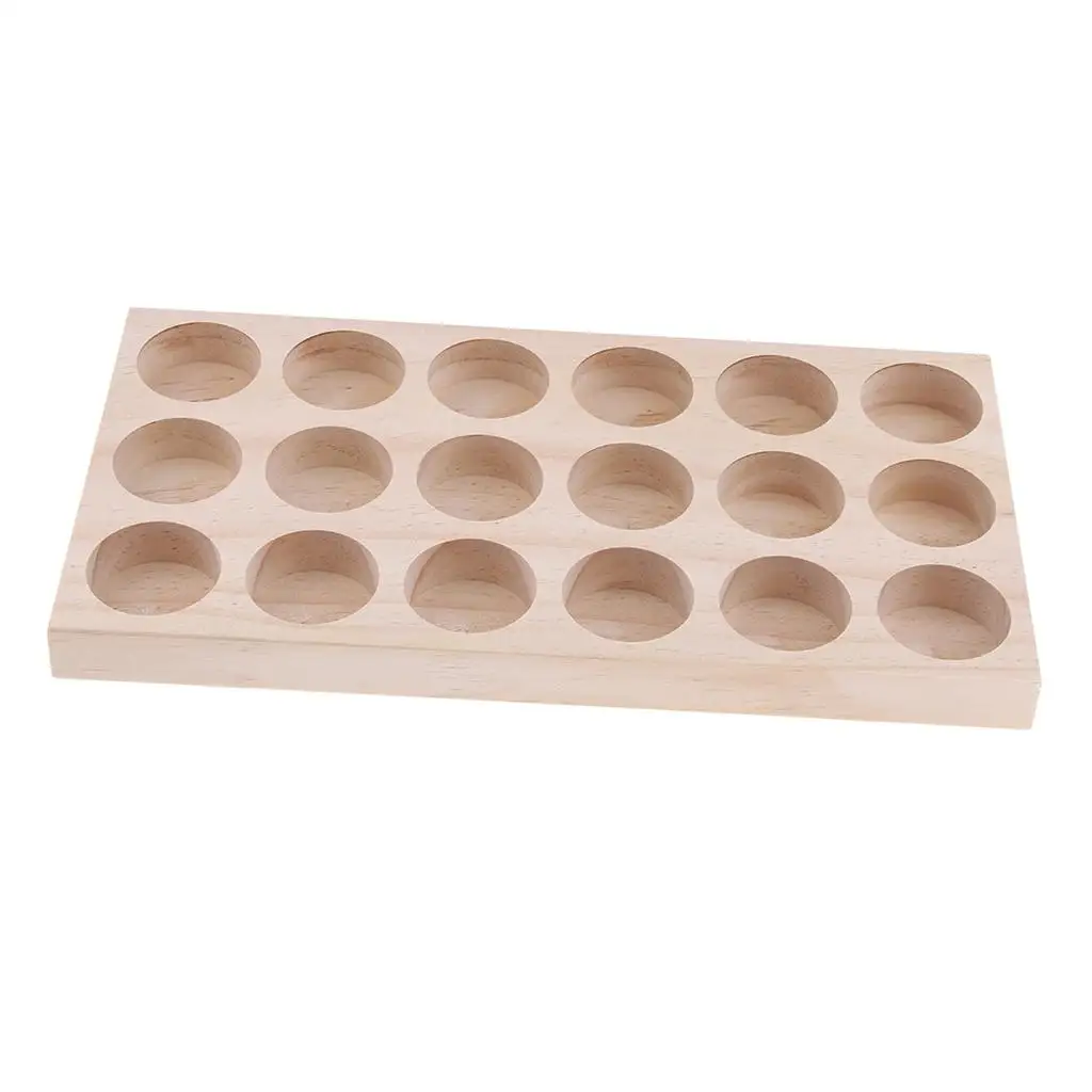 Essential Oil Holder Display Pine Wooden Storage Box Organizer Rack for Essential Oils 500ml Set Collection