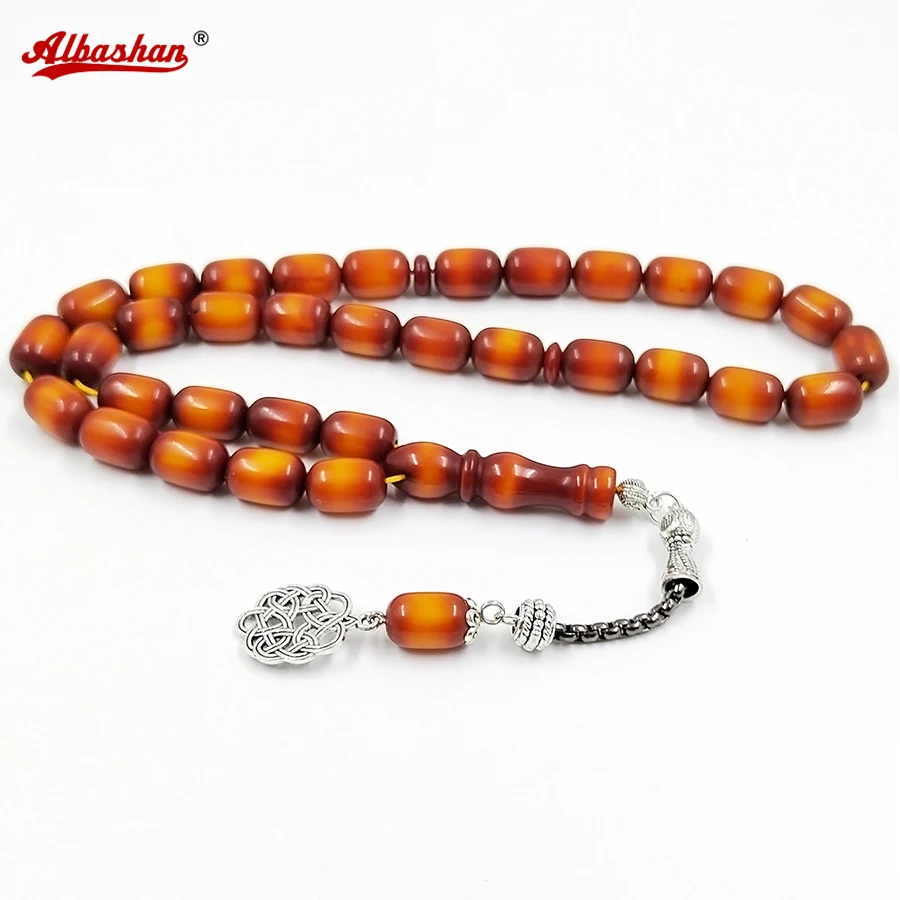 Tasbih Red resin Baklait arabic fashion rosary 33 prayer beads bracelet EID ramadan gift misbaha