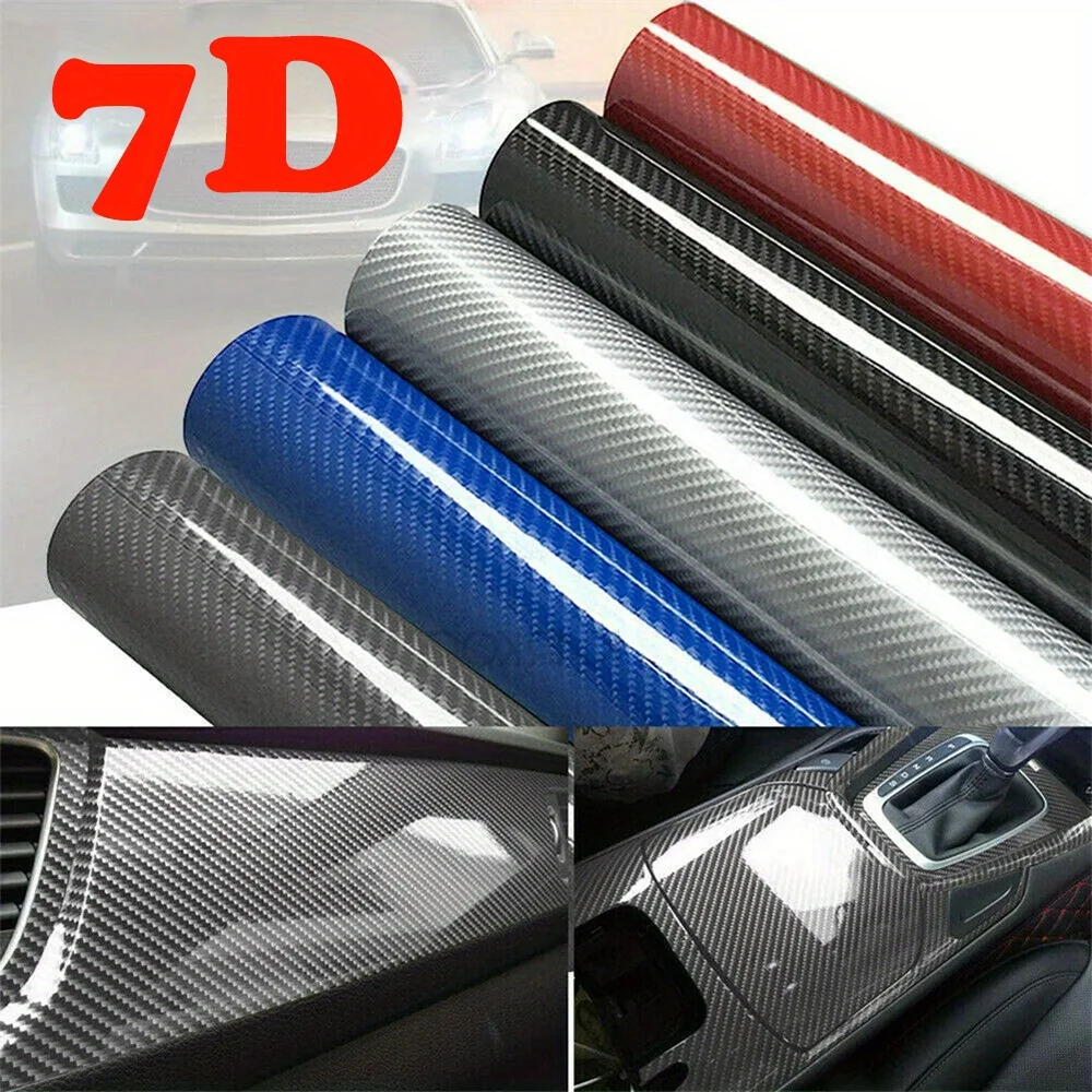 

7D Carbon Fiber LOOK Car Sticker DIY Vinyl Film Auto Interior Gear Panel Center Console Styling Carbon Fiber DIY Decoration