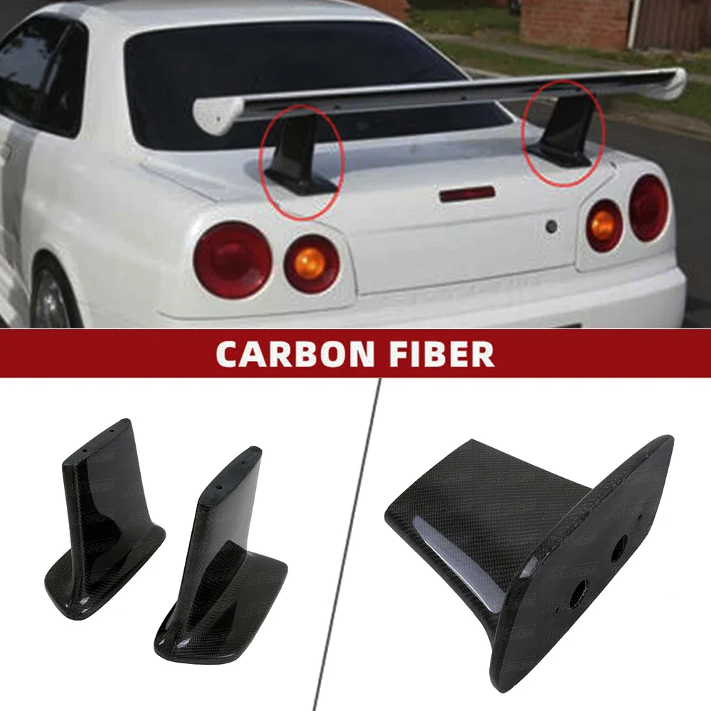 

For Nissan Skyline R34 GTR EPA Style Carbon Fiber High Spoiler Leg Fiberglass Rear Wing Bracket FRP Unpainted Splitter Stand Kit