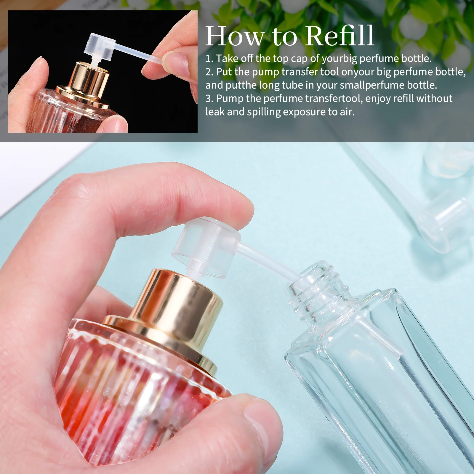 Cosmetic Tool Perfume Transferring Pump Lotion Transfer Pump Small Pump for Bottle Universal Pump Dispenser