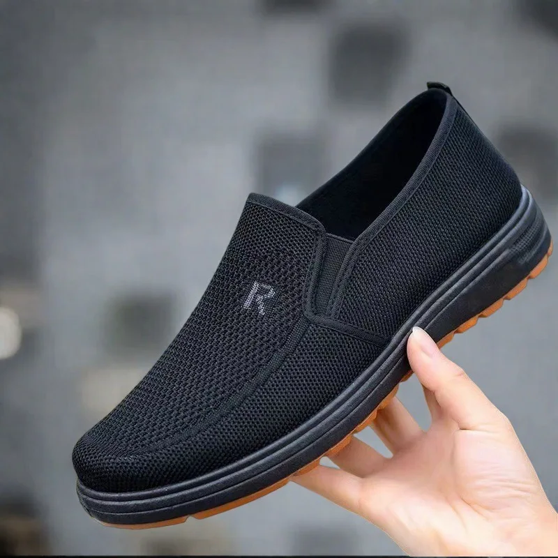 Autumn fly-woven beef tendon sole cloth breathable and light versatile sole old non-slip and wear-resistant casual shoes