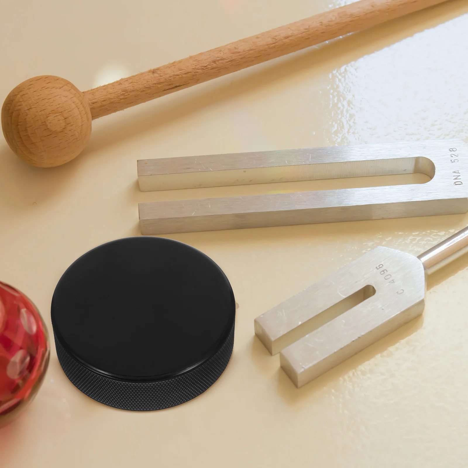

Rubber Tuning Fork Activator Noise-Free Stable Sound Prolonged Vibration Music Instrument Accessories Puck Kit