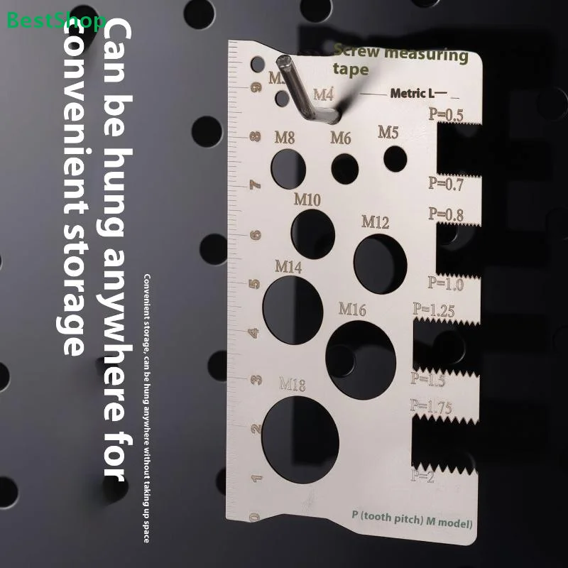 〔R〕Screw Thread Pitch Gauge Ruler Measuring Tool Bolt Nut Metric Machining Threads Screw Cutting Gauge Angle Model Measuring