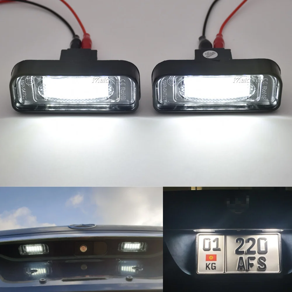 Accessories For Mercedes Benz W220 S Class S320 S350 S500 S55 S600 S65 LED Car License Plate Lights