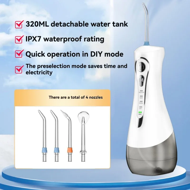 UNCL Electric Water Flosser Long Battery Life IPX7 Waterproof, Advanced Multi-Nozzle Design For Efficient For Teeth Cleaning