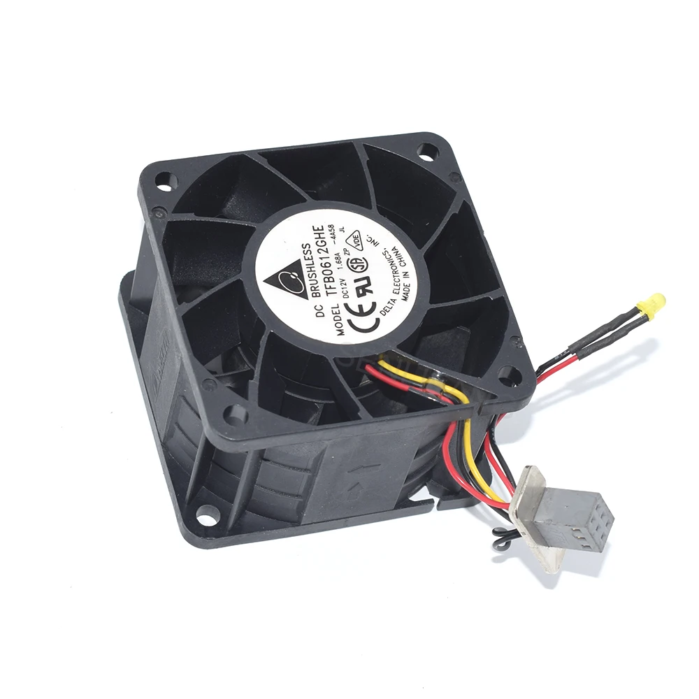 Novo Para Delta 60*60*38mm 6cm DC12V 1.68A 20.16W 6Pin 3-Wire TFB0612GHE Versão Pressurizada Dissipador Chassis Ventilador