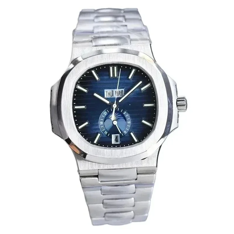 الرجال Moonphase التقويم Daydate الساعات التلقائية الساعات الميكانيكية 904L الفولاذ المقاوم للصدأ الفضة الذهب الأسود الأزرق حسب الطلب