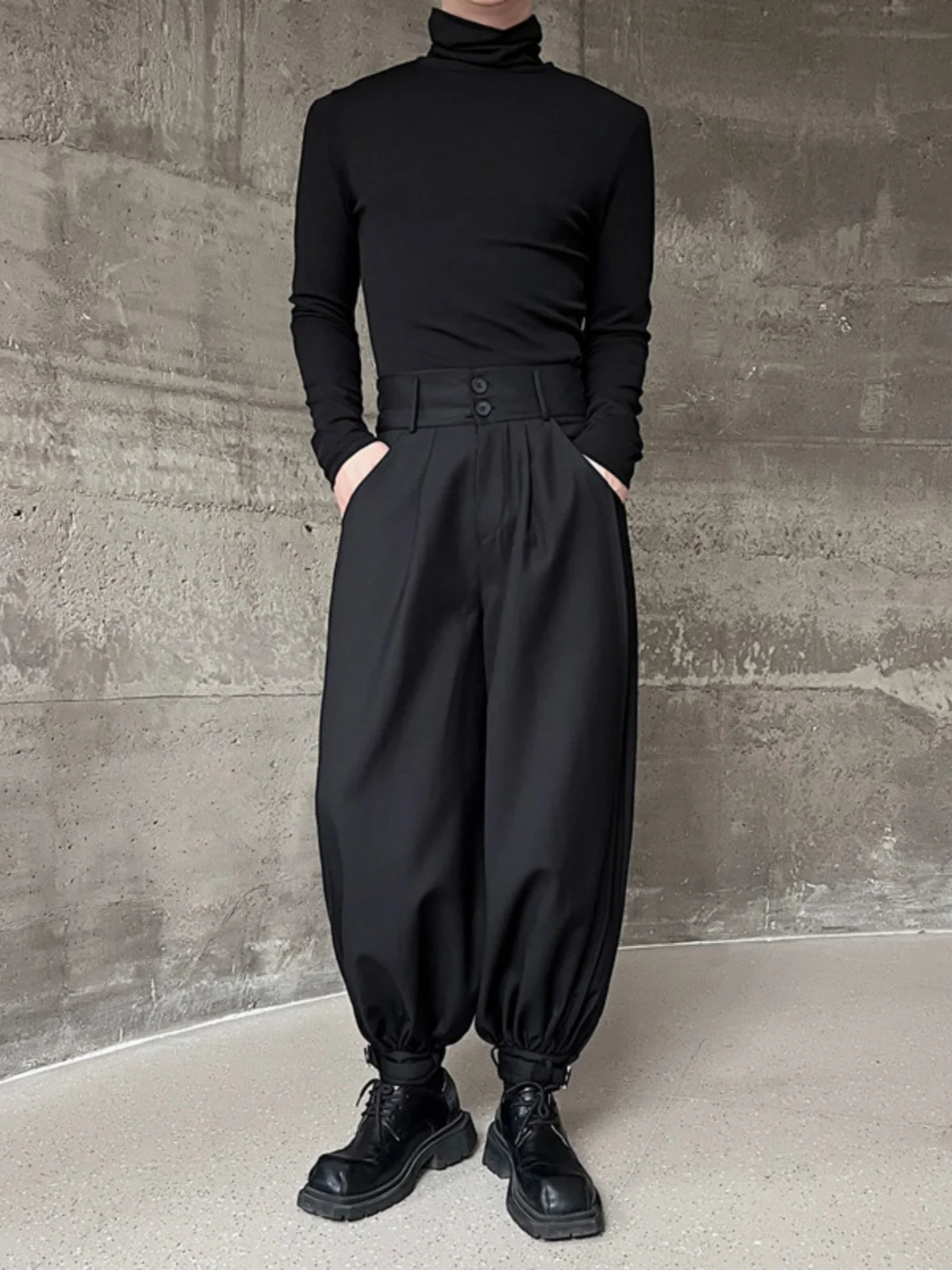 

Новые китайские повседневные брюки-фонарики, мужские модные широкие брюки с манжетами и девятью зубцами, самурайские брюки, молодежные брюки для активного отдыха, всесезонные