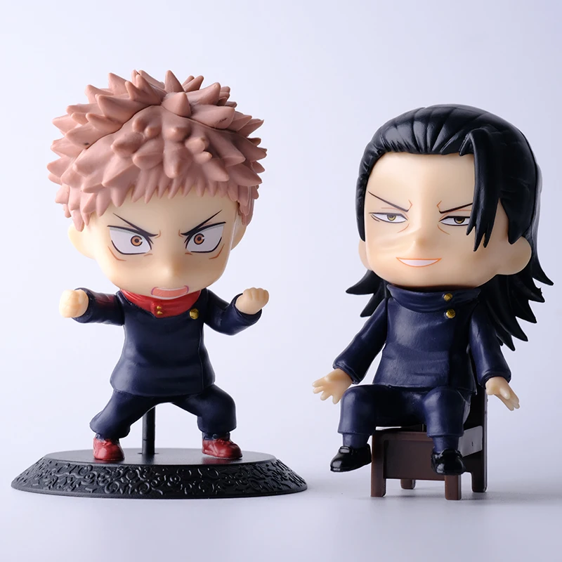 12 pz/set Q versione Jujutsu Kaisen Itadori Yuji Okkotsu Yuta Geto Suguru Satoru Gojo PVC Figure Toys Anime Kawaii Model Dolls