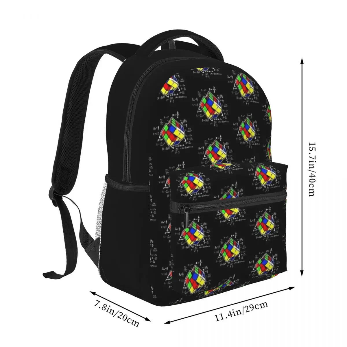 Rubik:Cube Retro Vintage School Bag zaino zaino per adolescente donna uomo bambini zainetto Bagpack classe adolescenti 16 pollici