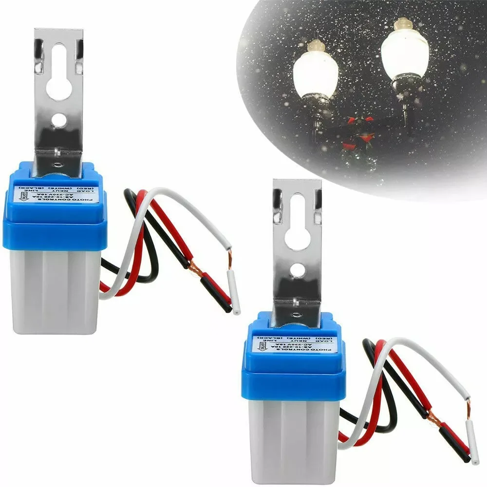 NEWLY 2X AS-10 12V Auto Photocell Street Light Switch Photo Control Sensor BEST