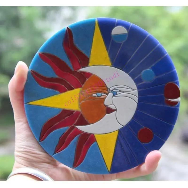 

M76B and for Sun Resin Mold Line Art Decorative Plate Resin Mold for Sun with Star Face Tea Mat Silicon