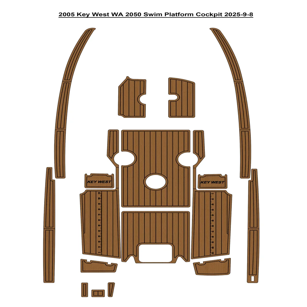 

2005 Key West WA 2050 Swim Platform Cockpit Pad Boat EVA Teak Floor SeaDek Gatorstep Style Self Adhesive ddcfsaetjdtysy56ryy