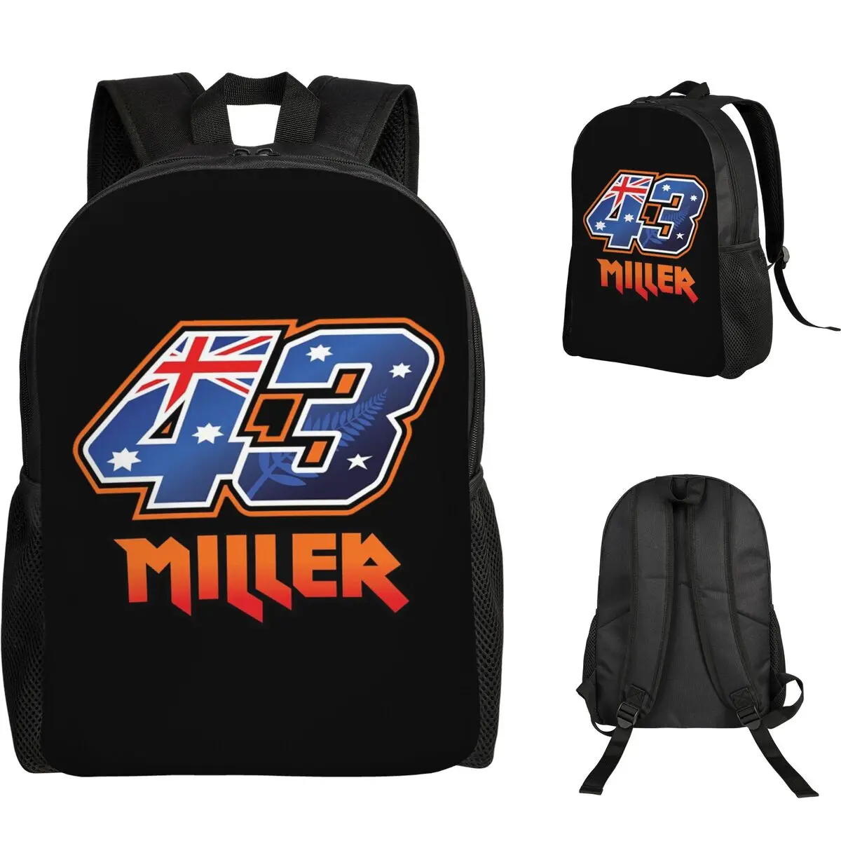 Jack Miller Number 43 Student Backpack School Bag Hiking Travel Daypack for Men Women Fashion Bookbag Shoulder Bags