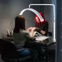 FOSOTO Overseas Warehouse LED Video Light Half-moon Shaped Nail Desktop Ring Light For Tattoo Beauty Salon Eyelash Fill Lamp - AliExpress 44