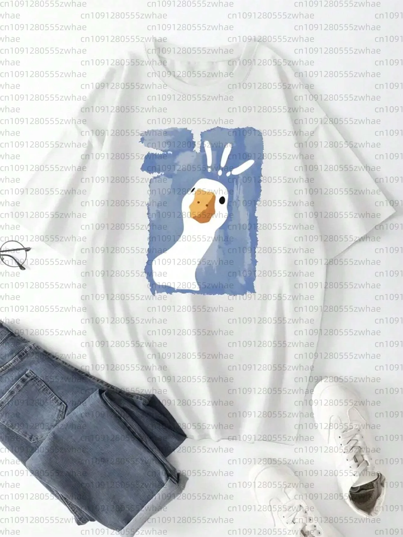 Kaus Katun Wanita Kaus Cetak P - Street Fashion Graffiti ulasan dan harga
