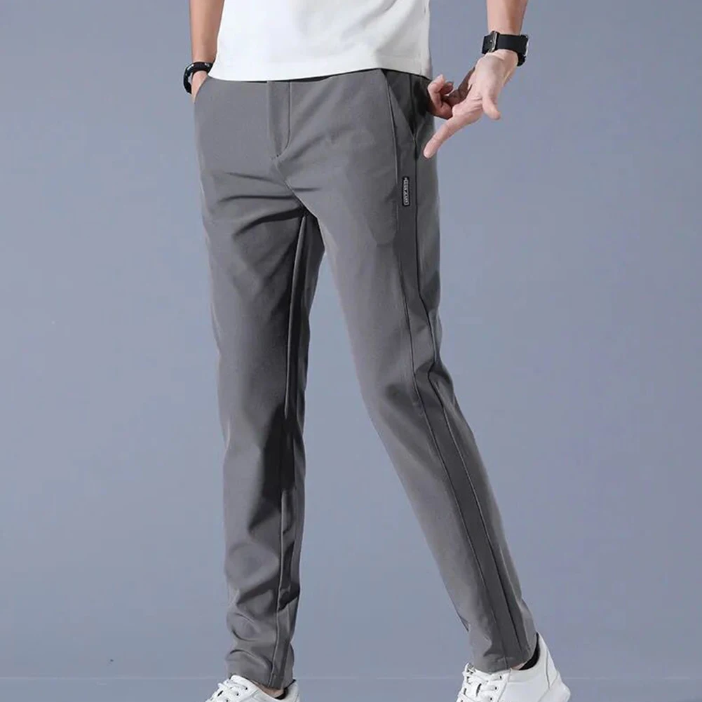 Men's Golf Trousers Quick Drying Long Comfortable Leisure Trousers With Pockets Lightweight Casual Sports Pants Thin Casual