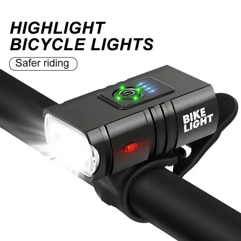 

1000LM Bike Light Headlight T6 Bicycle Flashlight LED USB Rechargeable Torch Aluminum Alloy Cycling High Beam Low Accessories