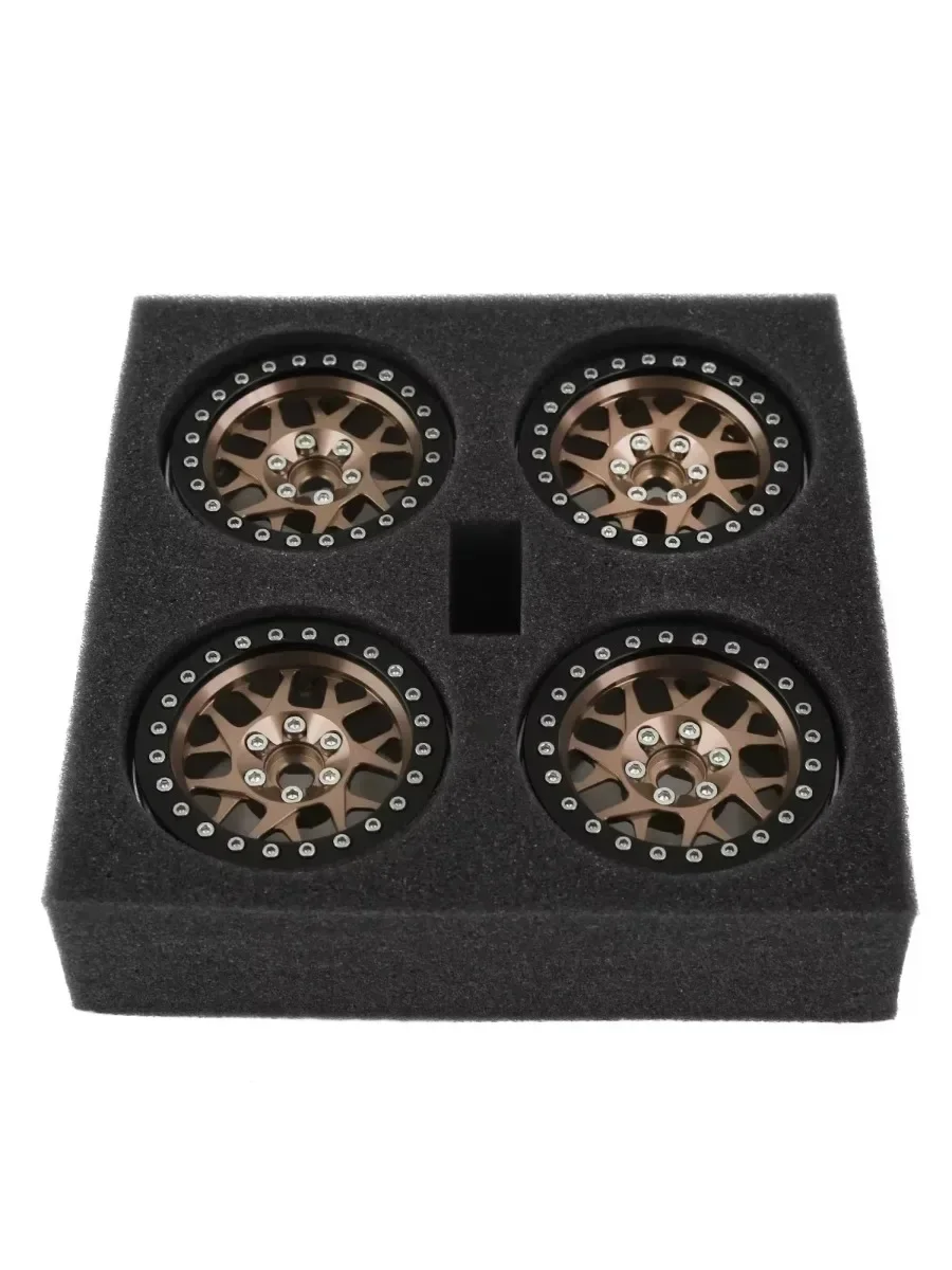 4PCS CNC Aluminium 2,2 Beadlock Felge für 1/10 RC Crawler Auto Axial SCX10 RR10 Wraith TRX4 TRX-6