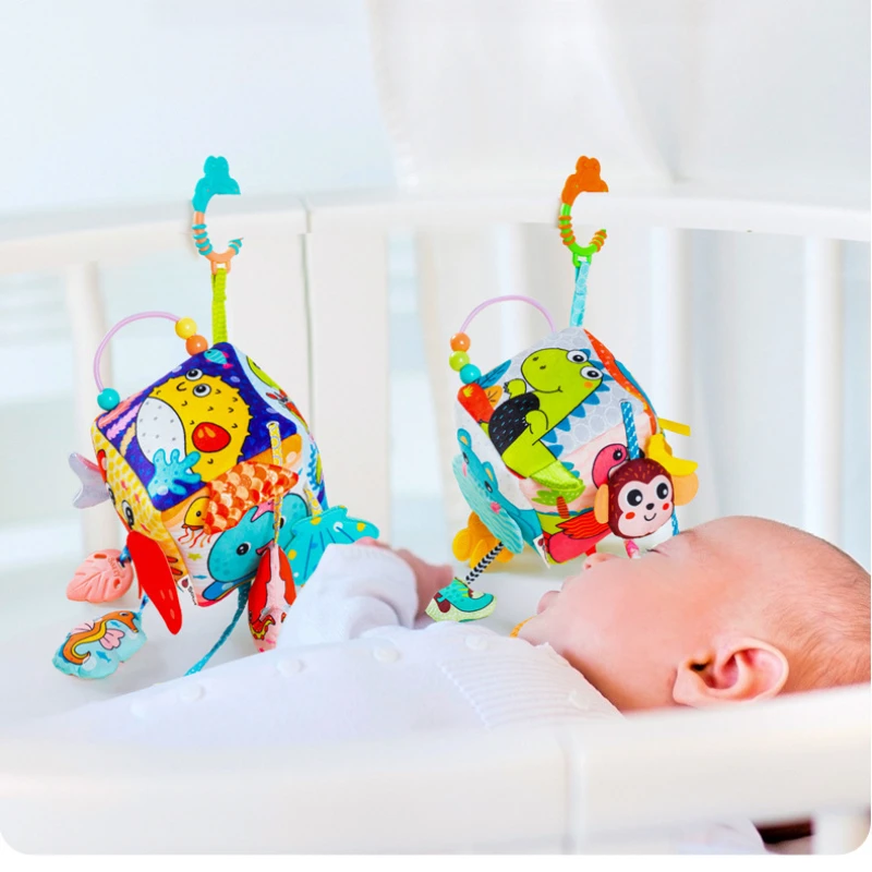 

Baby Stroller Accessories Bed Hanging Cute Animals Patterns Design Baby Multi-Function Sensory Soothing Toy Newborns Gift