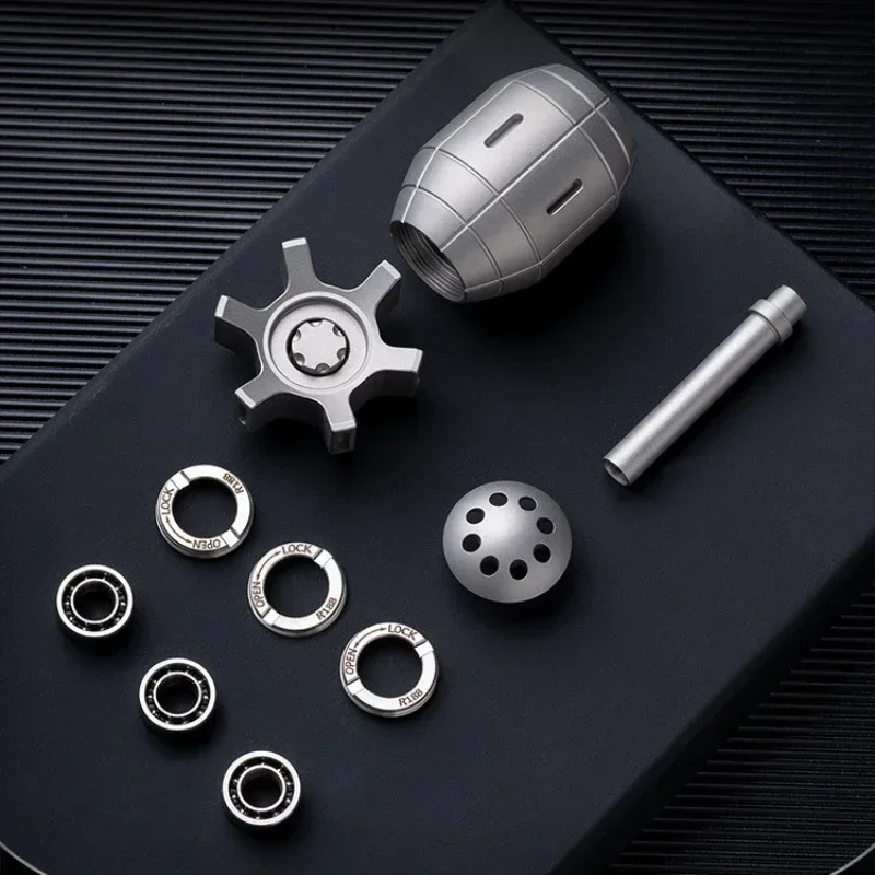 Little Boy Titanium  Alloy Fidget Spinner Gyro Torpedo-shaped Limited Edition Decompression Edc Black Technology Adult Toy