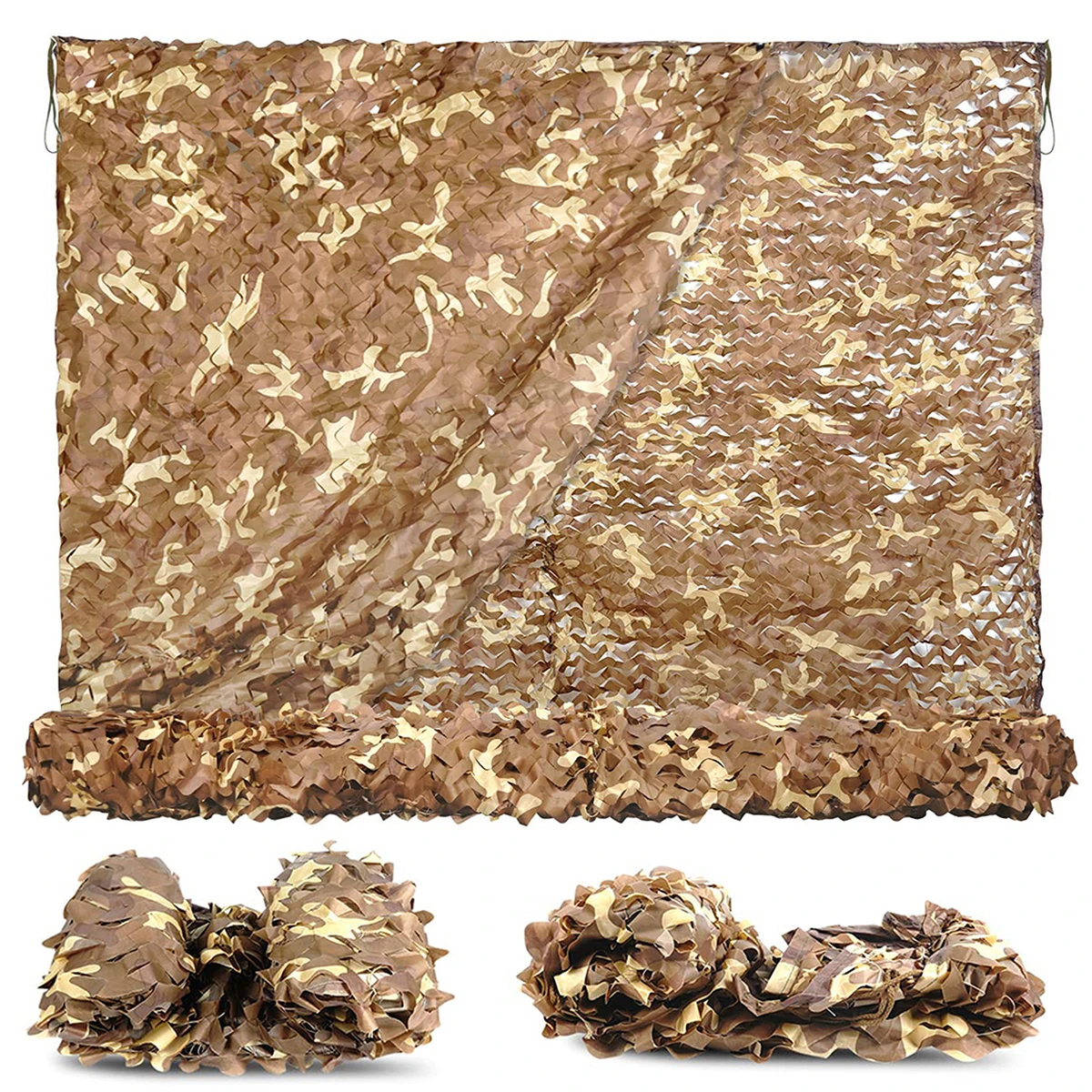 شبكة مموهة، لفة شبكية مموهة صحراوية، شبكة إخفاء الصيد، مناسبة للتخييم والصيد وزينة الحفلات