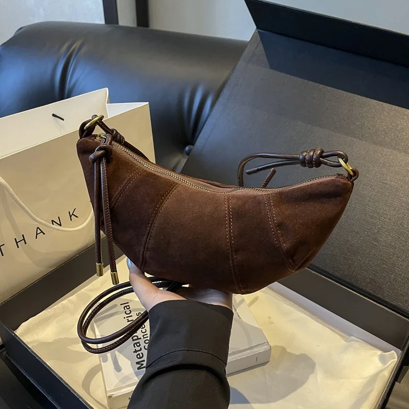 bolsa-transversal-pequena-marrom-de-camurca-estilo-urbano-minimalista-para-celular-nova-chegada-primavera-verao