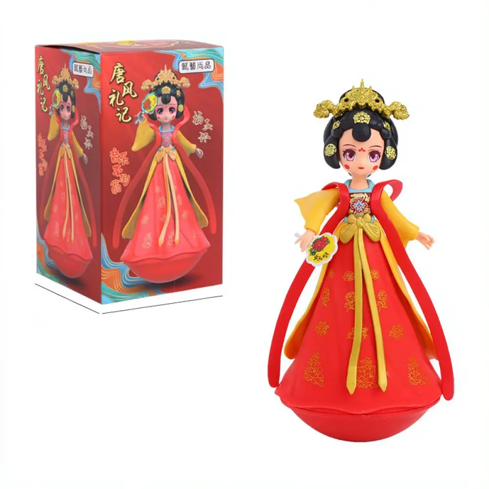Traditional Chinese Folk Art Roly Poly Doll Decorative Statue Desktop Ornament Creative Souvenir Gift For Table Decor